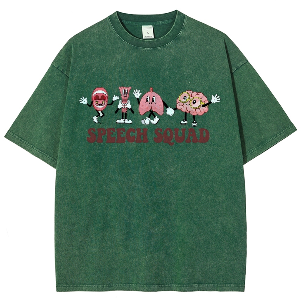 Speech Therapy Unisex Fit Washed T-Shirt Customscool