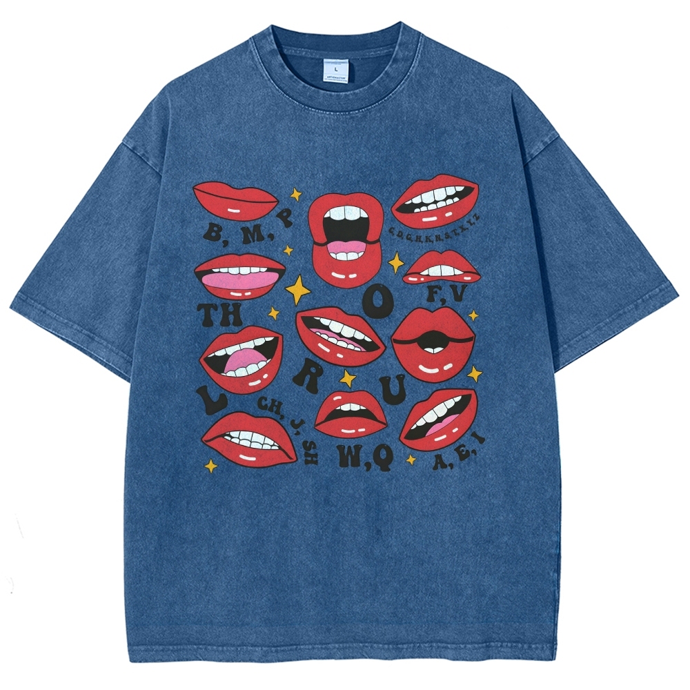 speech-therapyUnisex Fit Washed T-Shirt Customscool