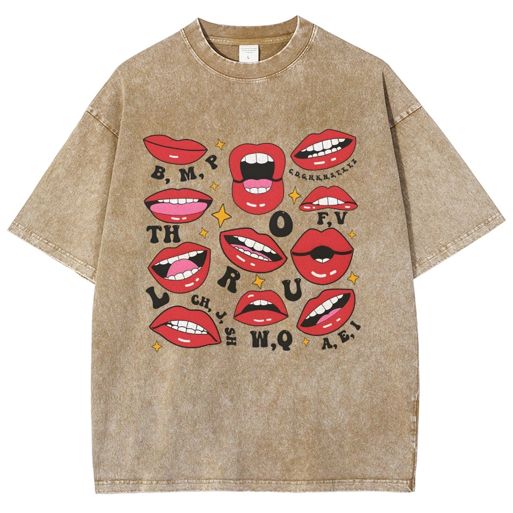 speech-therapyUnisex Fit Washed T-Shirt Customscool