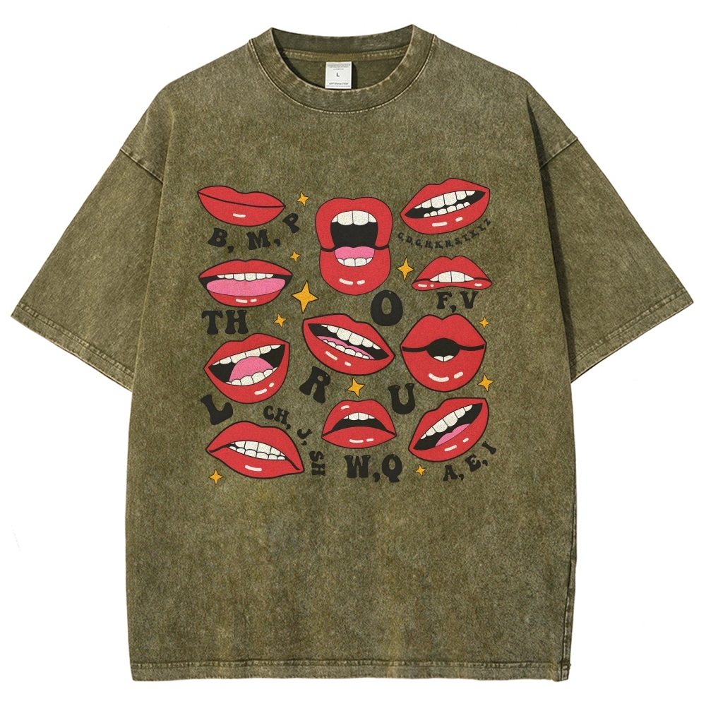 speech-therapyUnisex Fit Washed T-Shirt Customscool