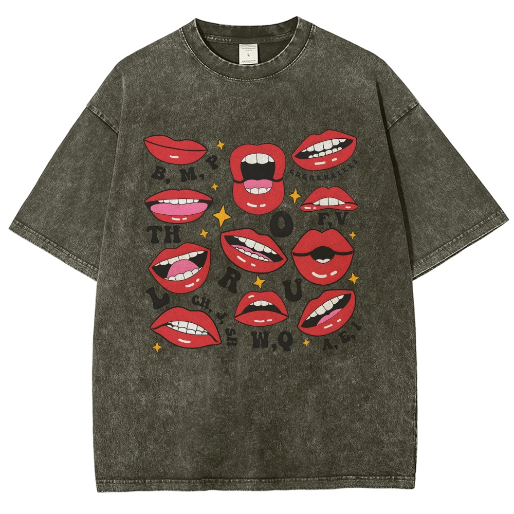 speech-therapyUnisex Fit Washed T-Shirt Customscool