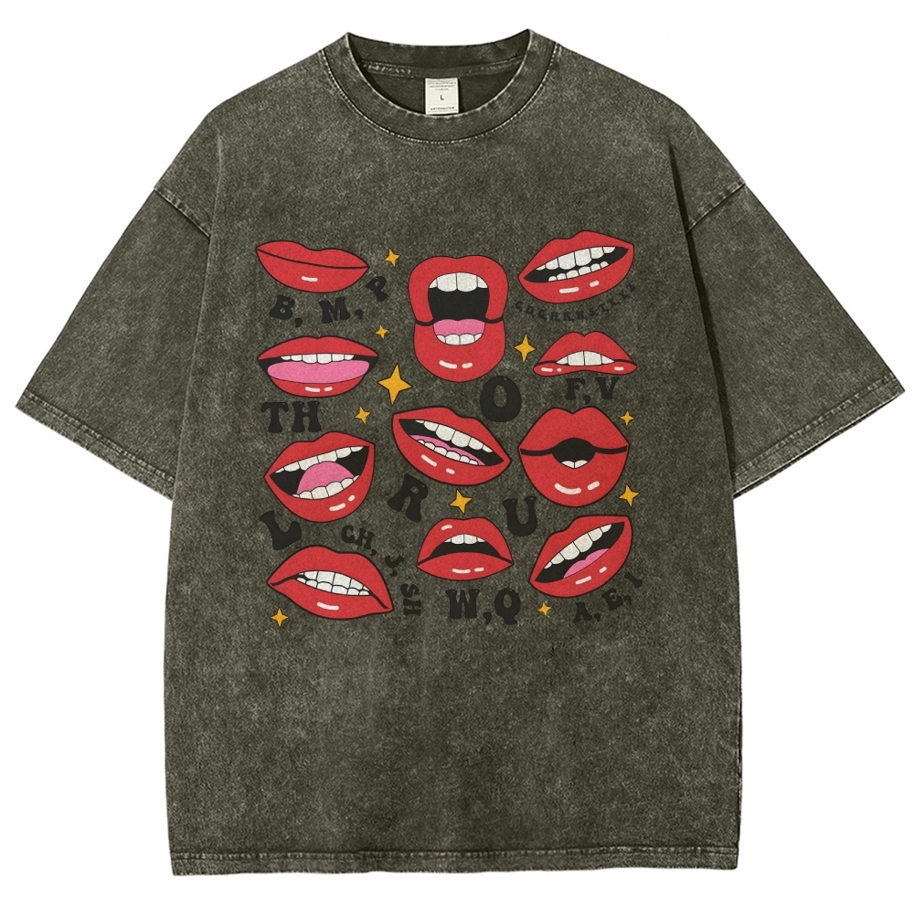 speech-therapyUnisex Fit Washed T-Shirt Customscool