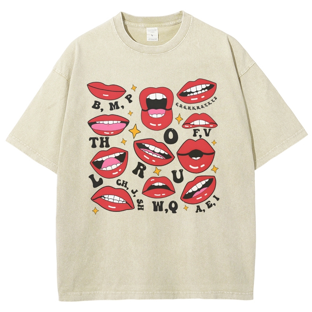 speech-therapyUnisex Fit Washed T-Shirt Customscool