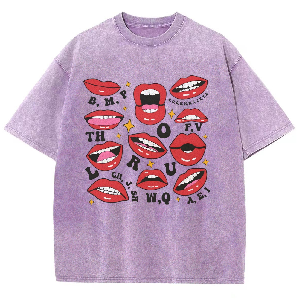 speech-therapyUnisex Fit Washed T-Shirt Customscool