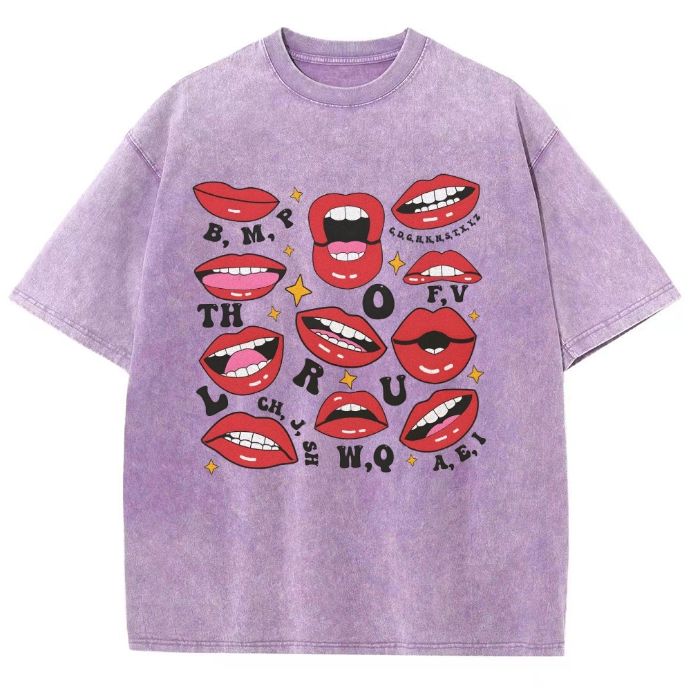 speech-therapyUnisex Fit Washed T-Shirt Customscool