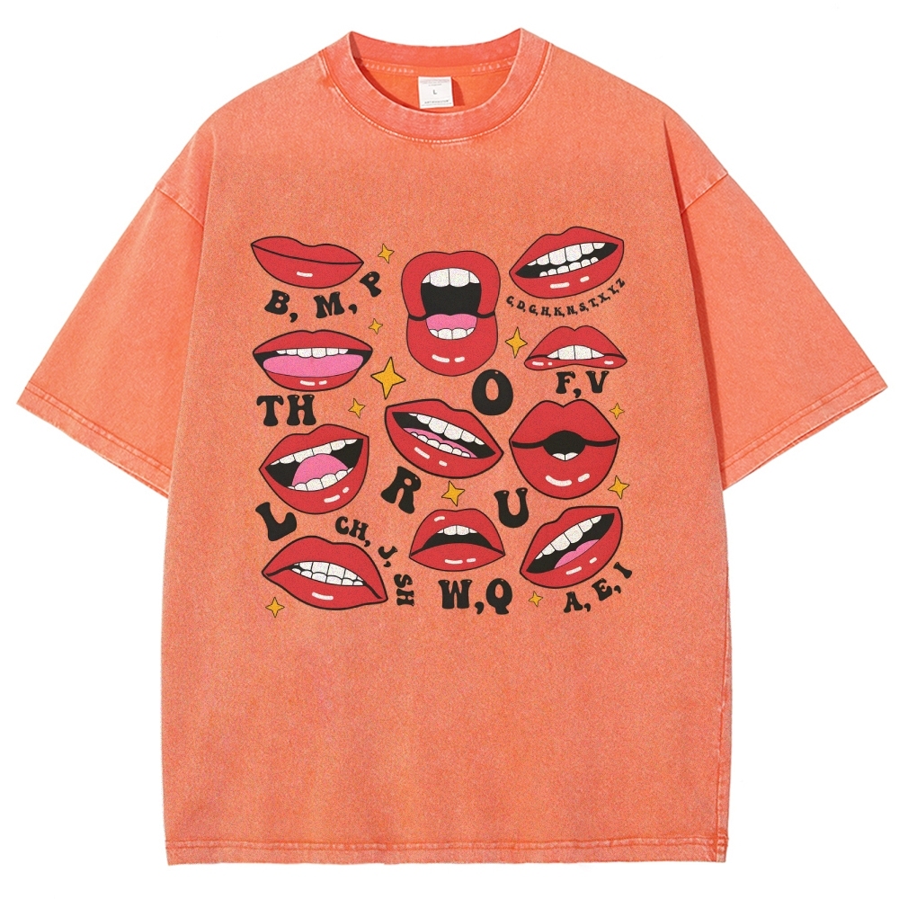 speech-therapyUnisex Fit Washed T-Shirt Customscool