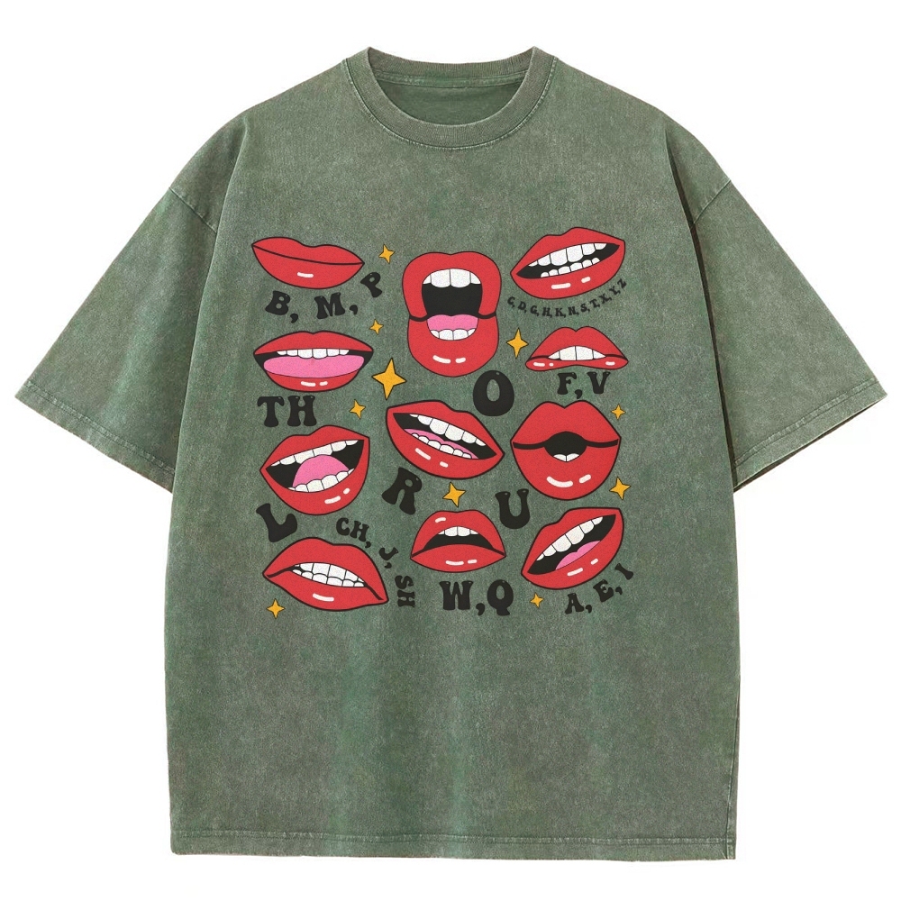 speech-therapyUnisex Fit Washed T-Shirt Customscool