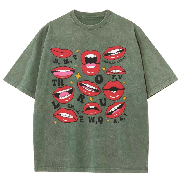 speech-therapyUnisex Fit Washed T-Shirt Customscool
