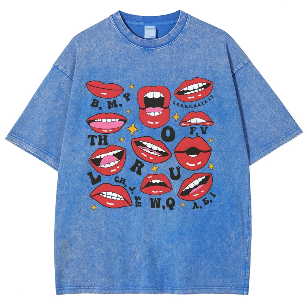 speech-therapyUnisex Fit Washed T-Shirt Customscool
