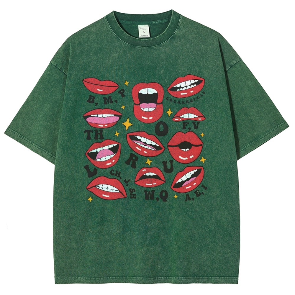 speech-therapyUnisex Fit Washed T-Shirt Customscool