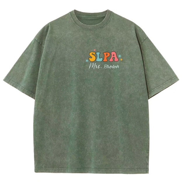 SLP Addcustom Unisex Fit Washed T-Shirt Customscool