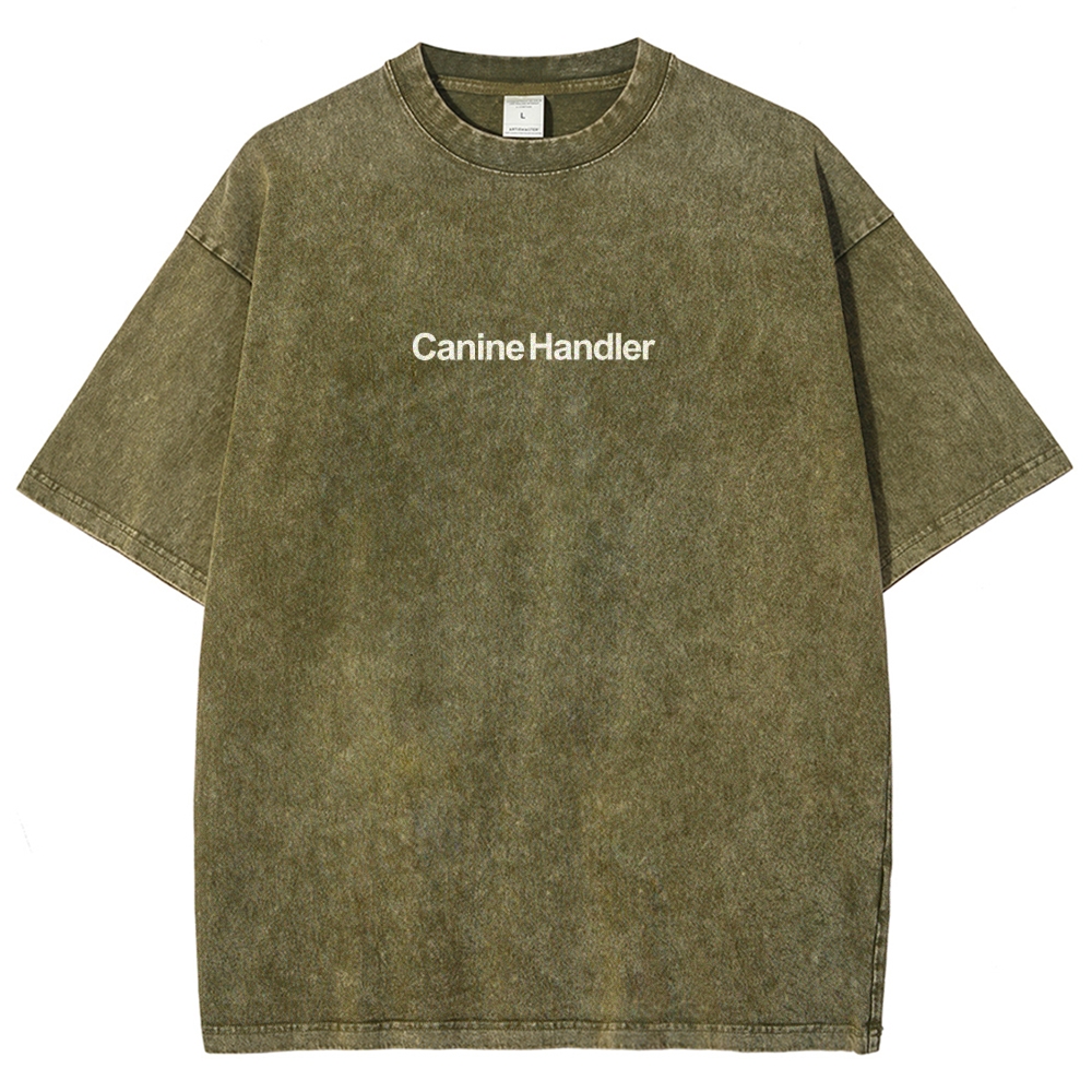 Canine Handler Unisex Fit Washed T-Shirt Customscool