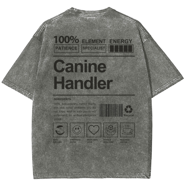 Canine Handler Unisex Fit Washed T-Shirt Customscool