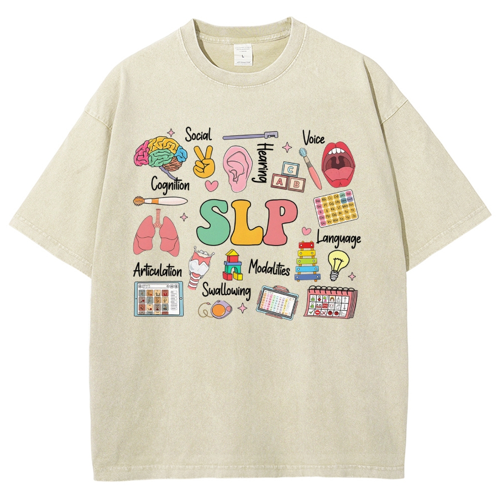 SLP Unisex Fit Washed T-Shirt Customscool