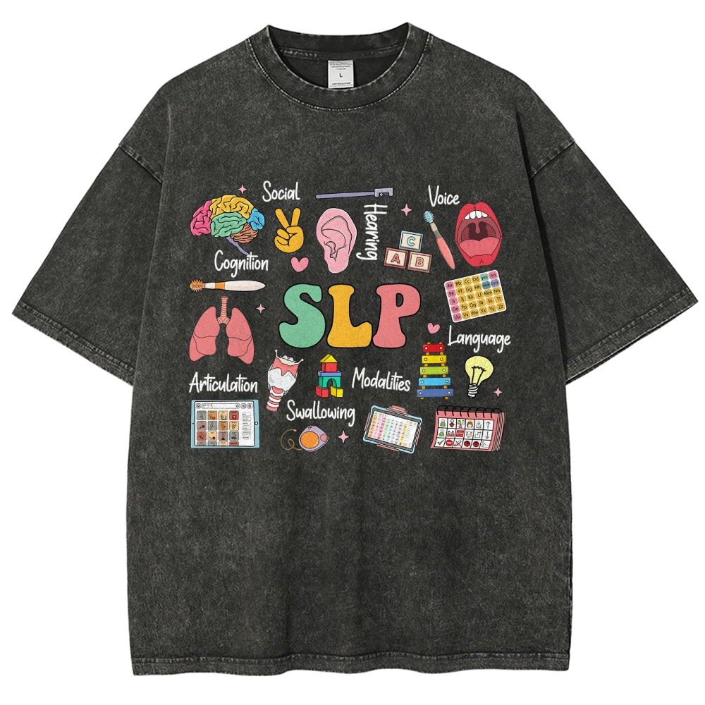 SLP Unisex Fit Washed T-Shirt Customscool