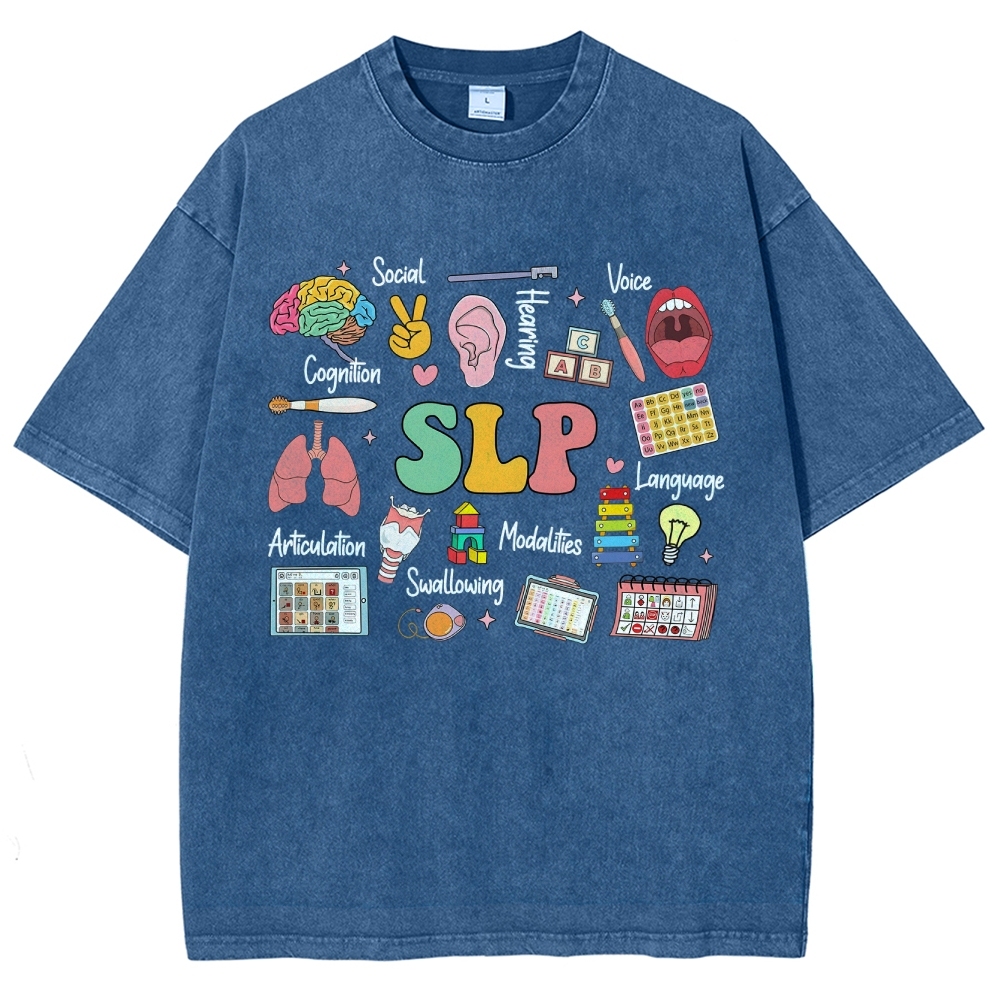 SLP Unisex Fit Washed T-Shirt Customscool