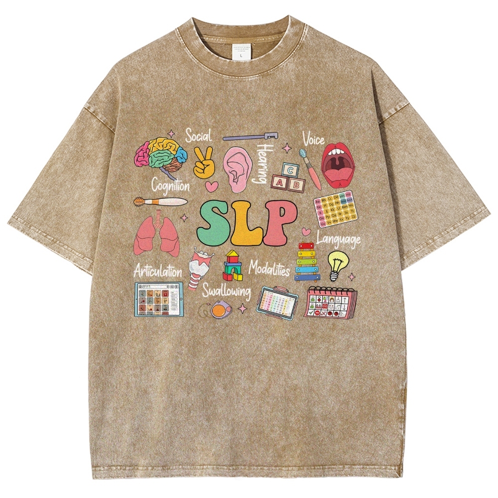 SLP Unisex Fit Washed T-Shirt Customscool