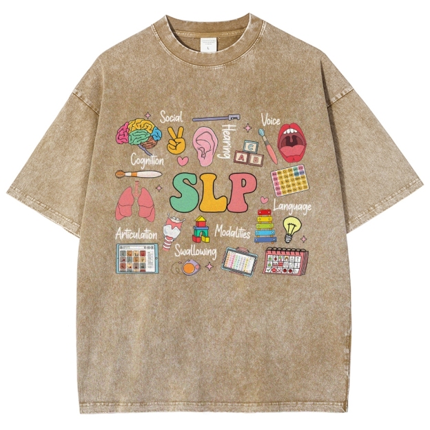 SLP Unisex Fit Washed T-Shirt Customscool
