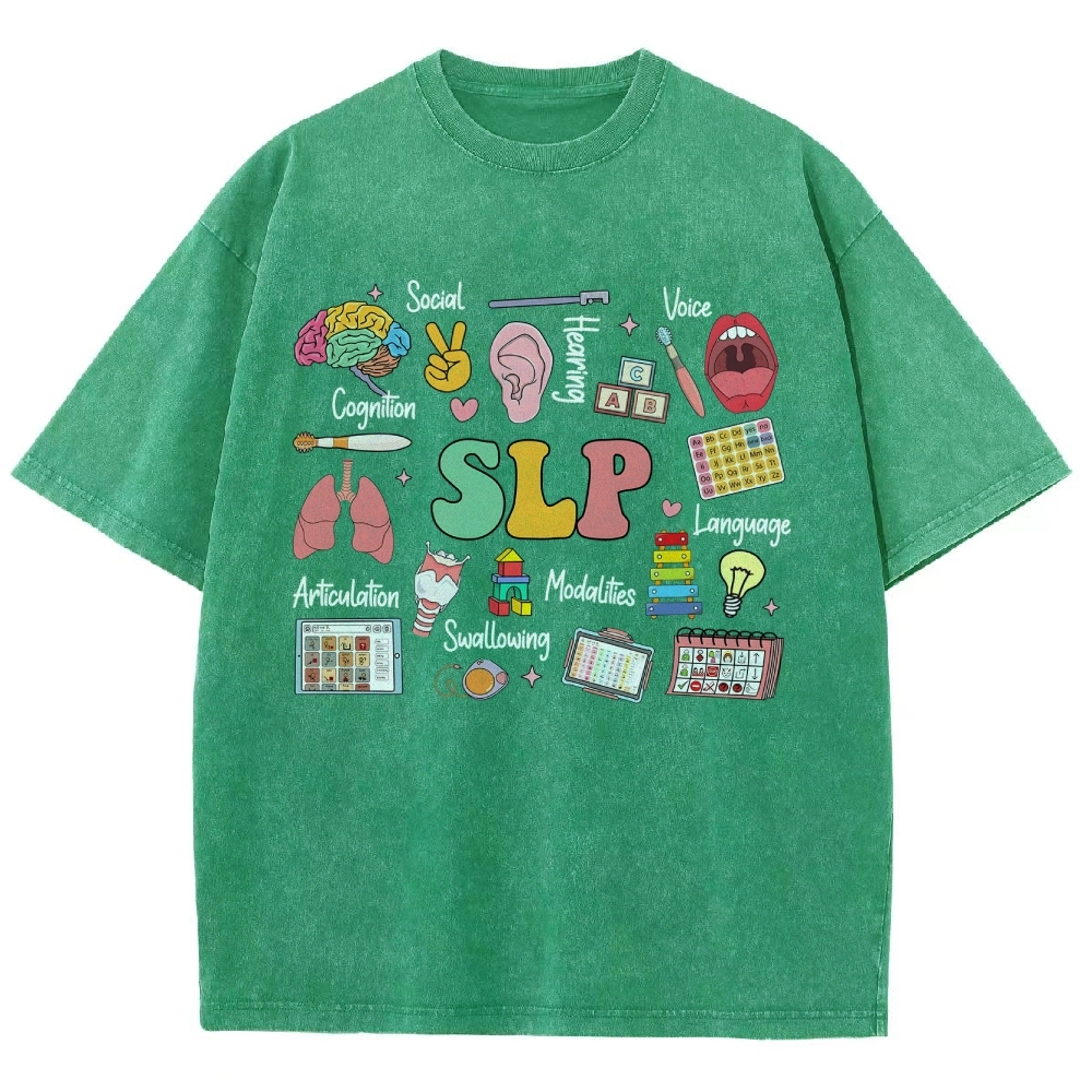 SLP Unisex Fit Washed T-Shirt Customscool