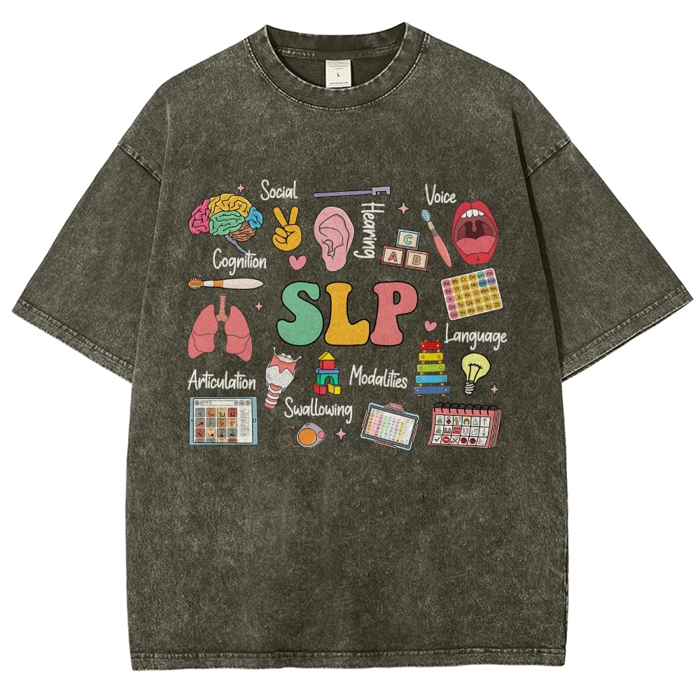 SLP Unisex Fit Washed T-Shirt Customscool