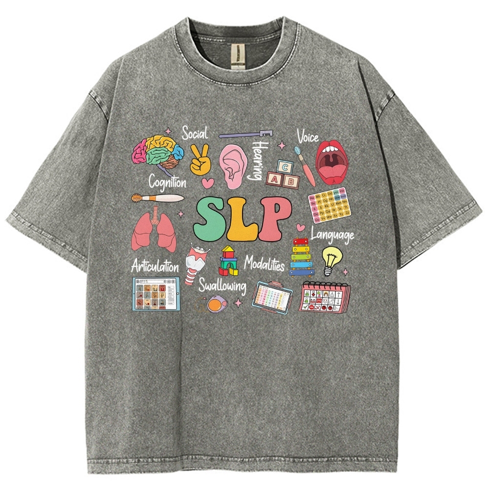 SLP Unisex Fit Washed T-Shirt Customscool