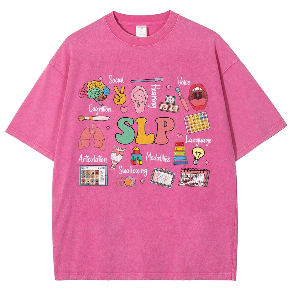 SLP Unisex Fit Washed T-Shirt Customscool