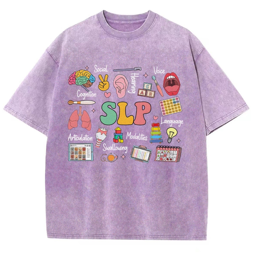 SLP Unisex Fit Washed T-Shirt Customscool