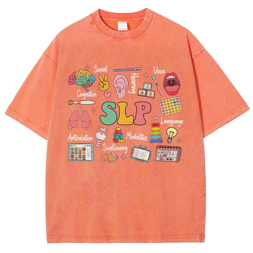 SLP Unisex Fit Washed T-Shirt Customscool