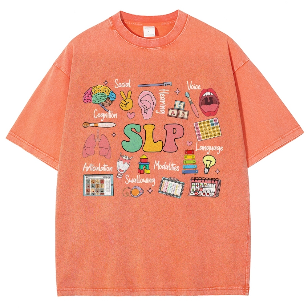 SLP Unisex Fit Washed T-Shirt Customscool