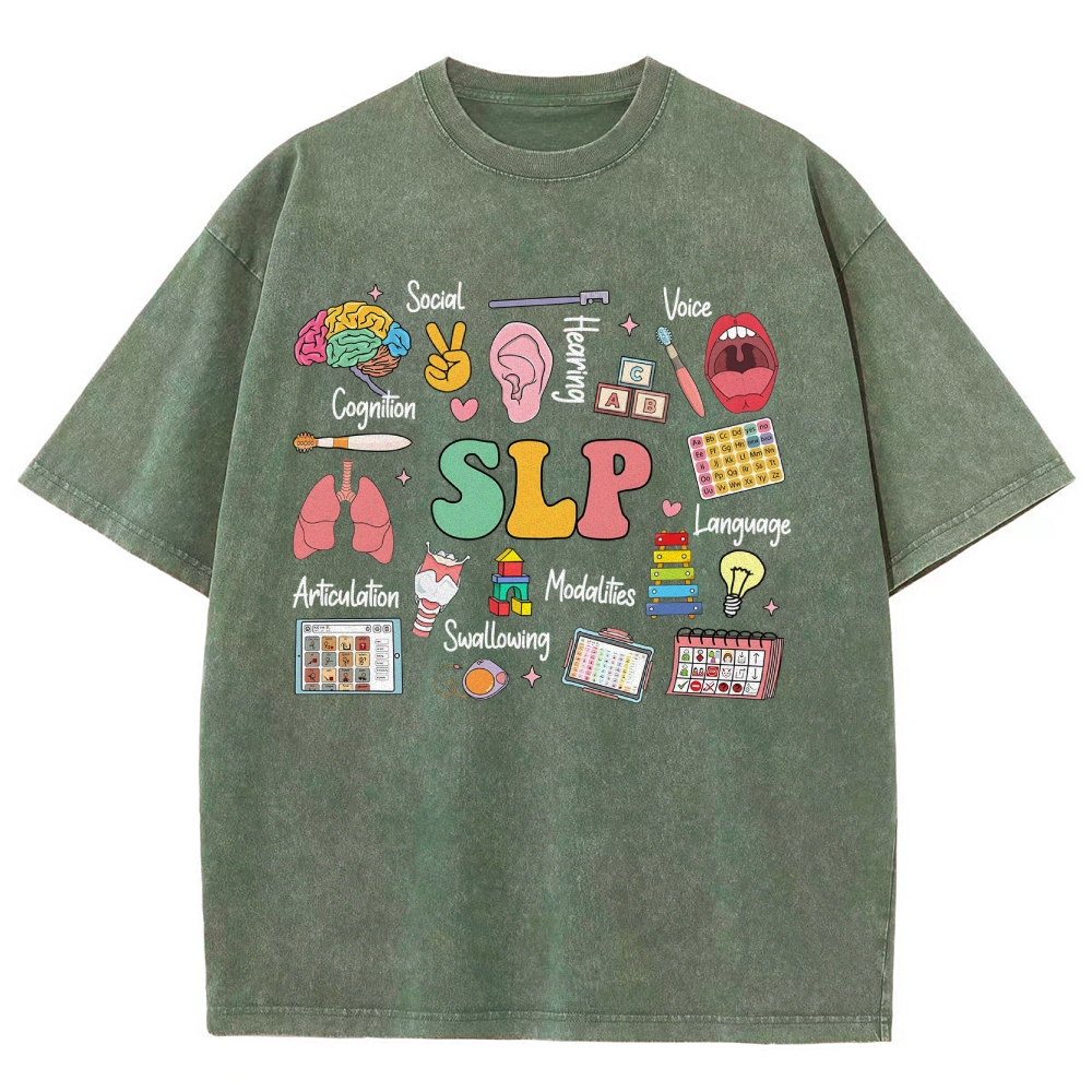 SLP Unisex Fit Washed T-Shirt Customscool