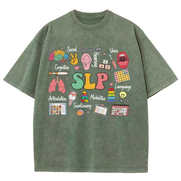SLP Unisex Fit Washed T-Shirt Customscool
