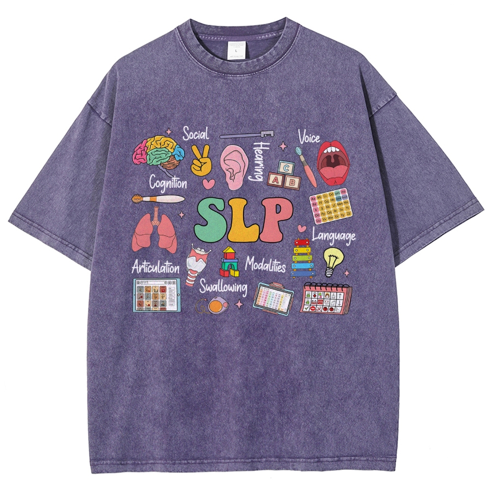 SLP Unisex Fit Washed T-Shirt Customscool