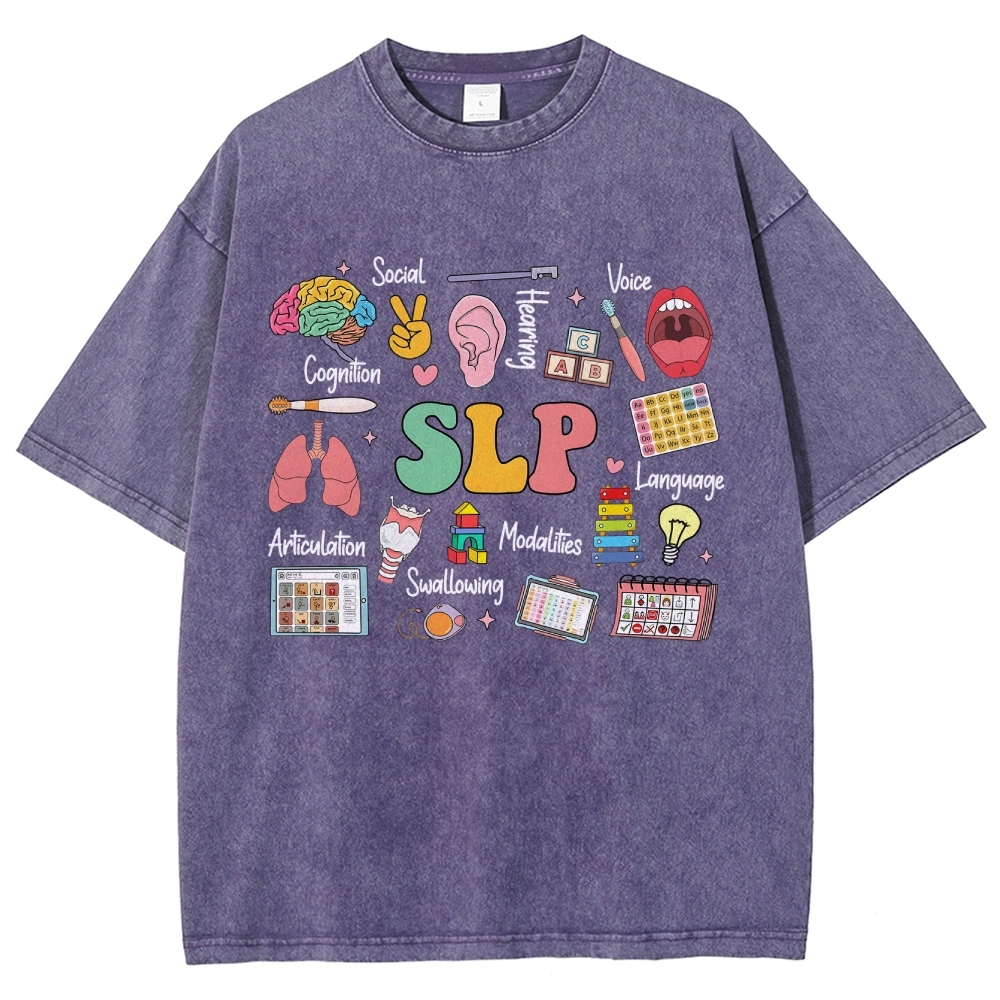 SLP Unisex Fit Washed T-Shirt Customscool