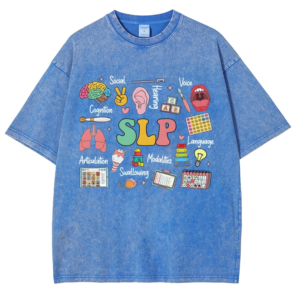 SLP Unisex Fit Washed T-Shirt Customscool