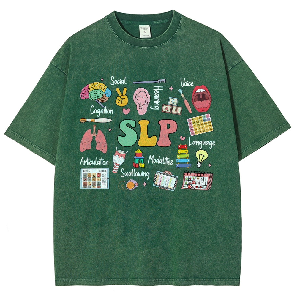 SLP Unisex Fit Washed T-Shirt Customscool