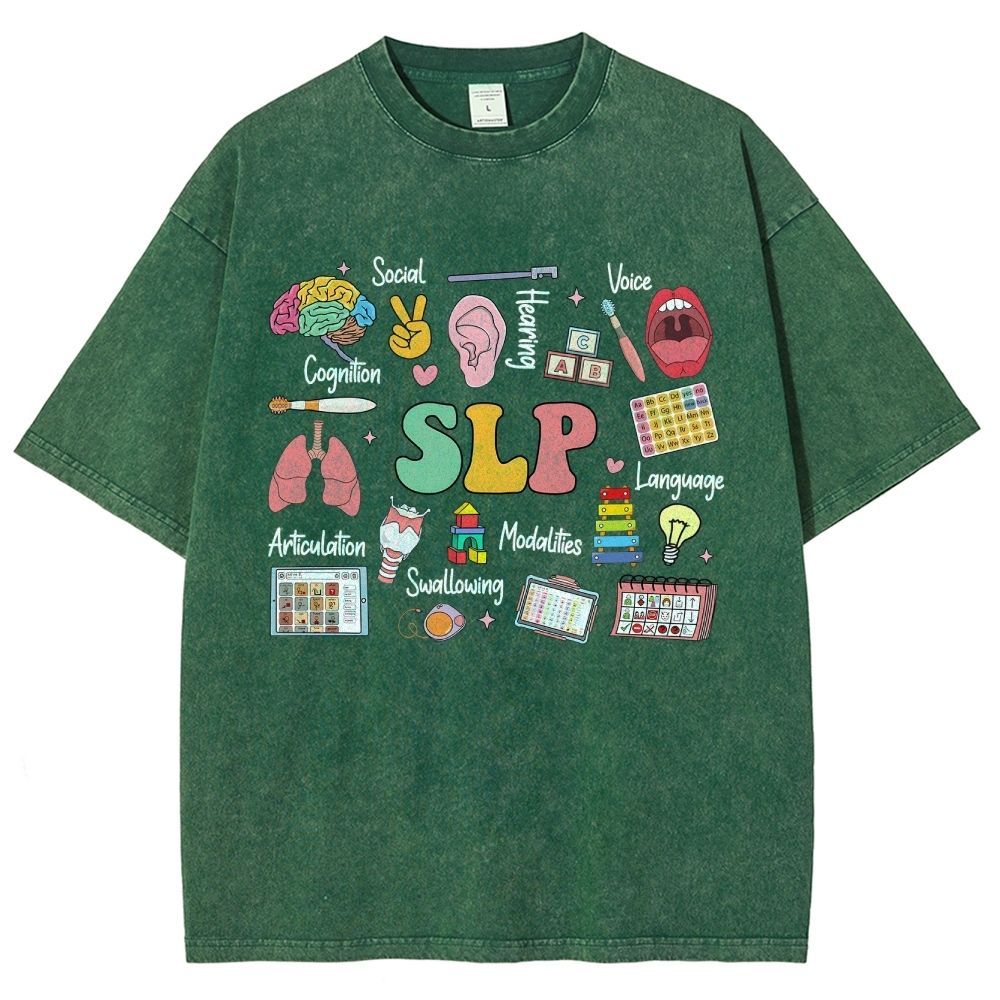 SLP Unisex Fit Washed T-Shirt Customscool