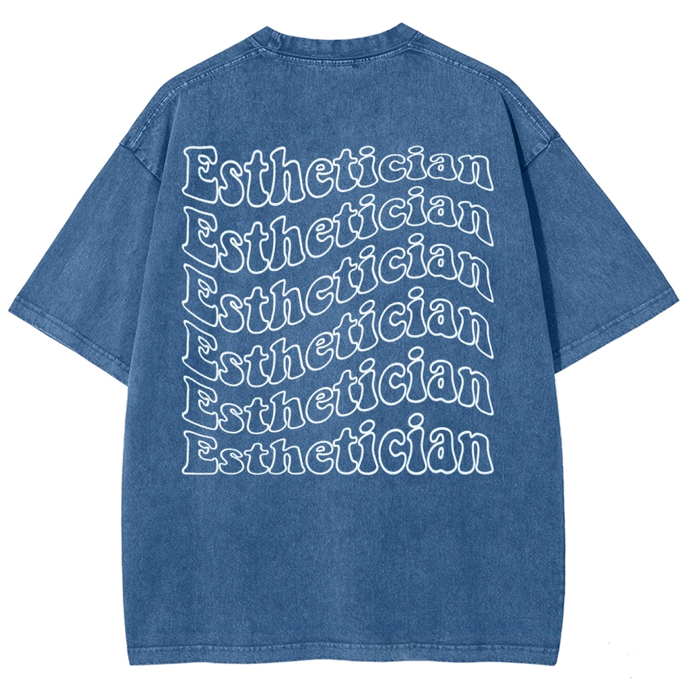 Esthetician Unisex Fit Washed T-Shirt