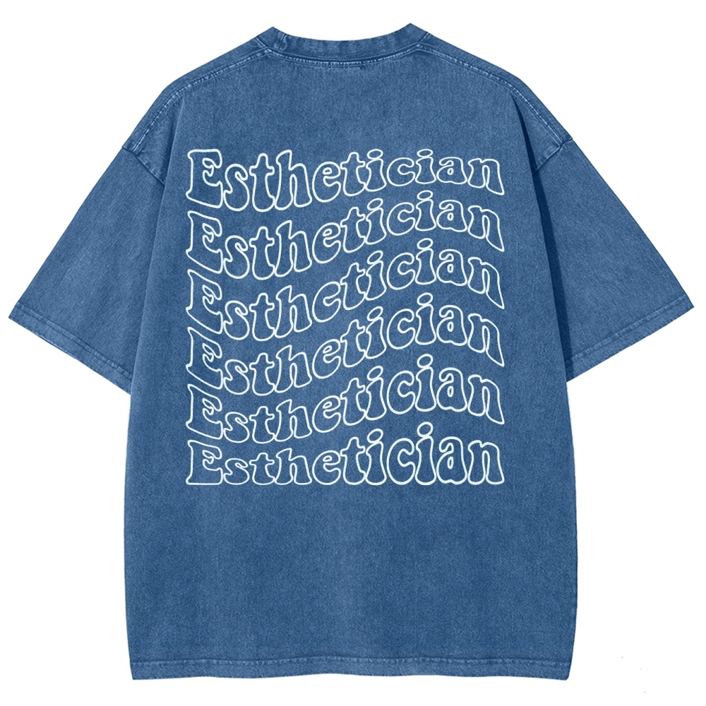 Esthetician Unisex Fit Washed T-Shirt