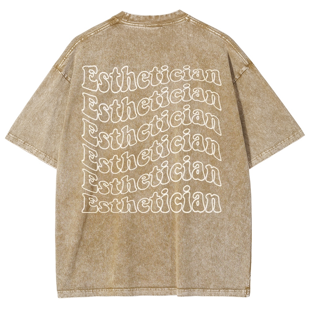 Esthetician Unisex Fit Washed T-Shirt