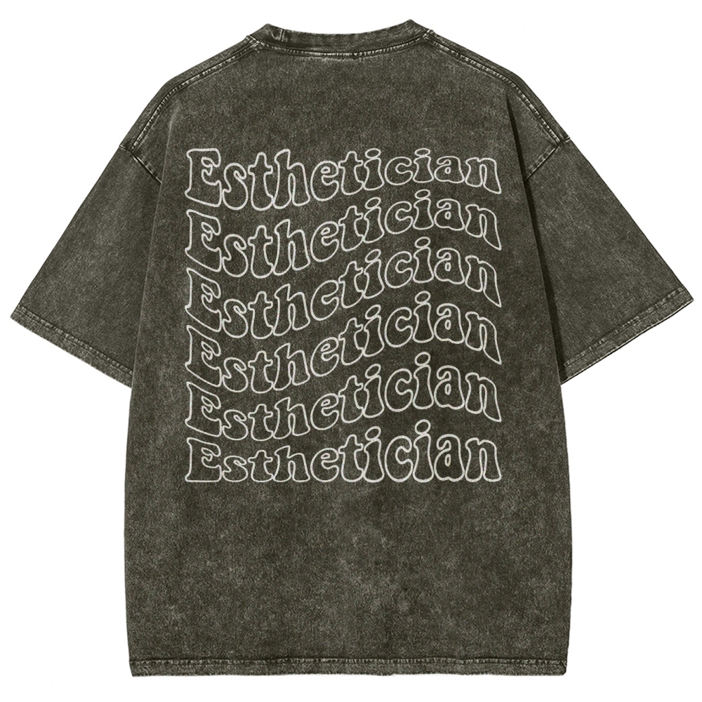 Esthetician Unisex Fit Washed T-Shirt