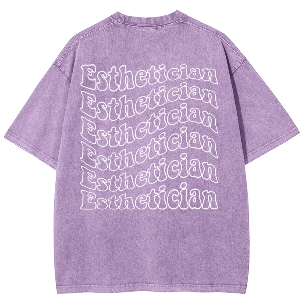 Esthetician Unisex Fit Washed T-Shirt