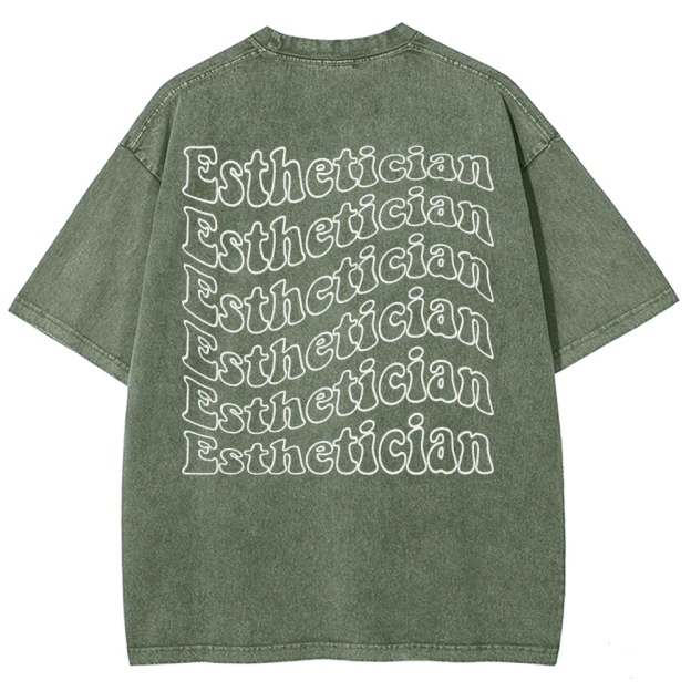 Esthetician Unisex Fit Washed T-Shirt