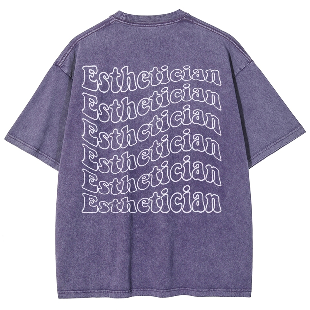 Esthetician Unisex Fit Washed T-Shirt