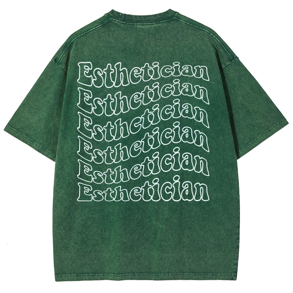 Esthetician Unisex Fit Washed T-Shirt