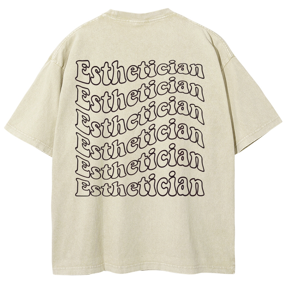 Esthetician Unisex Fit Washed T-Shirt