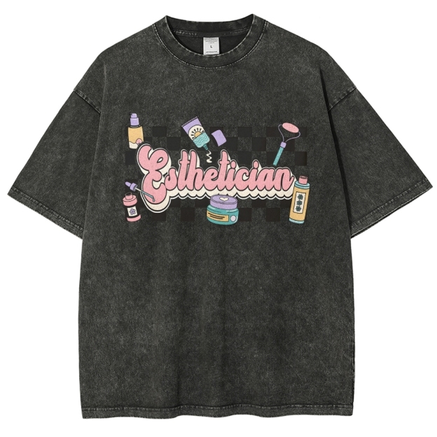Esthetician Unisex Fit Washed T-Shirt