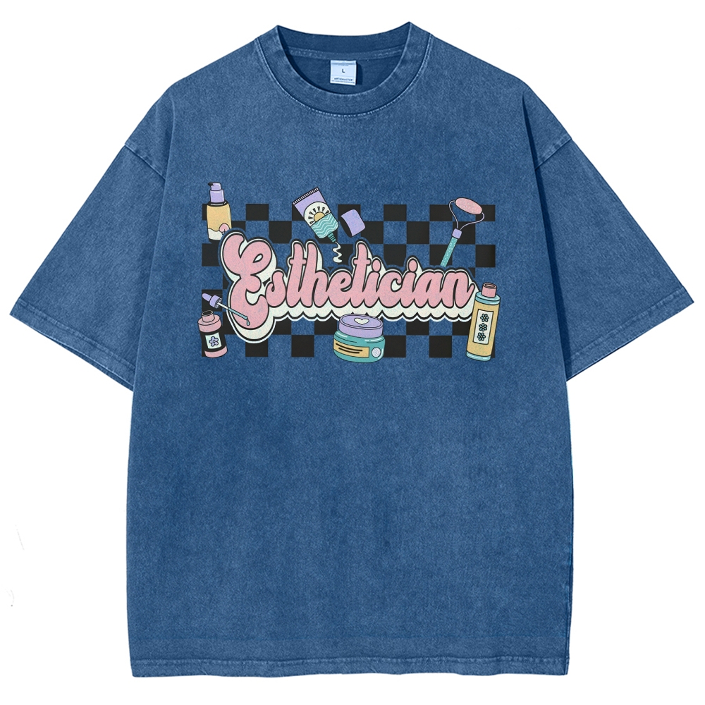 Esthetician Unisex Fit Washed T-Shirt