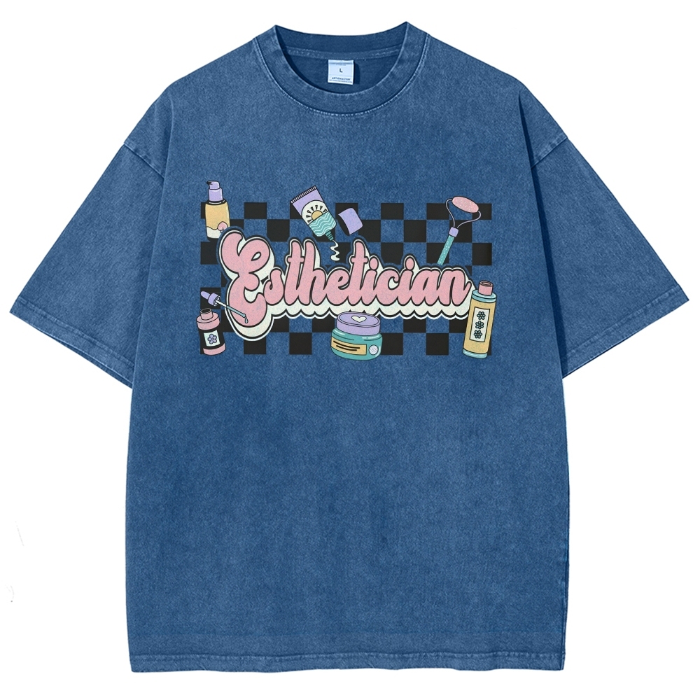 Esthetician Unisex Fit Washed T-Shirt