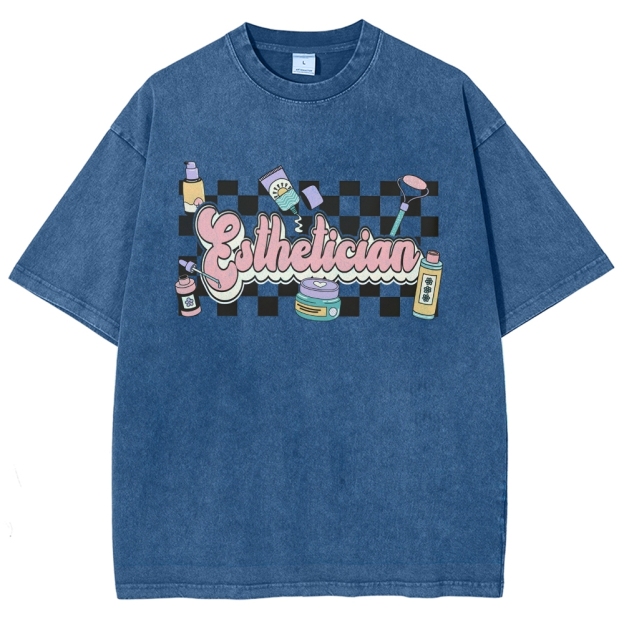 Esthetician Unisex Fit Washed T-Shirt