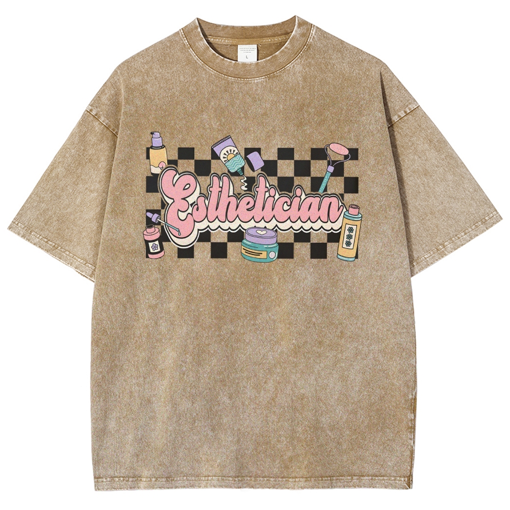 Esthetician Unisex Fit Washed T-Shirt